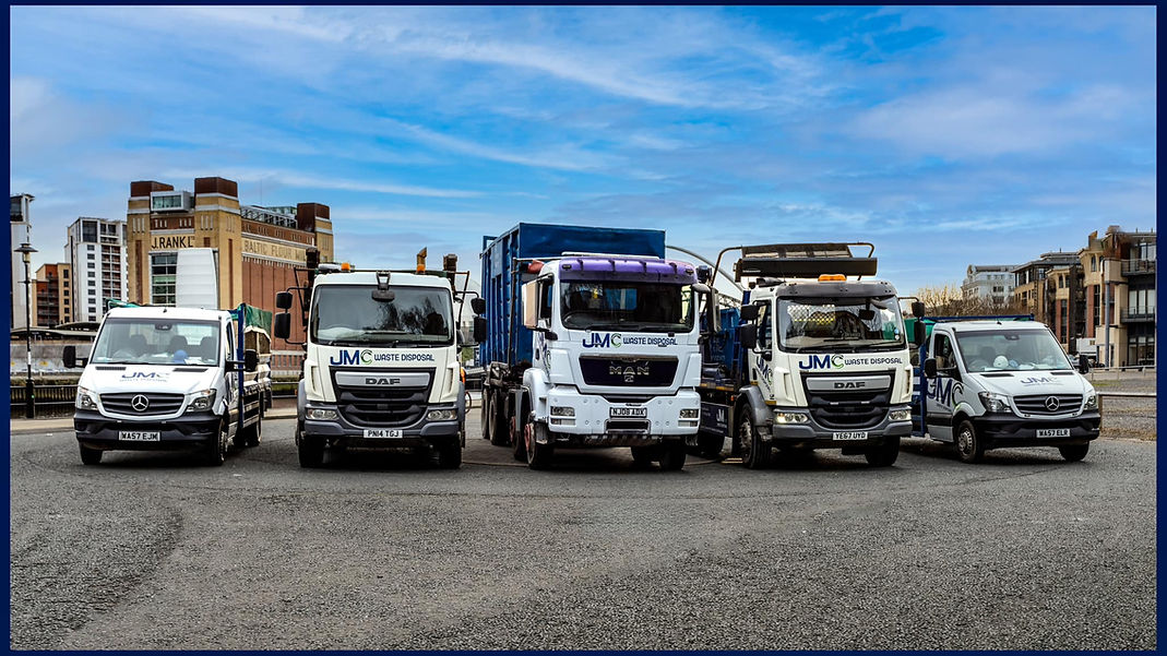 fleet of disposal vehicles