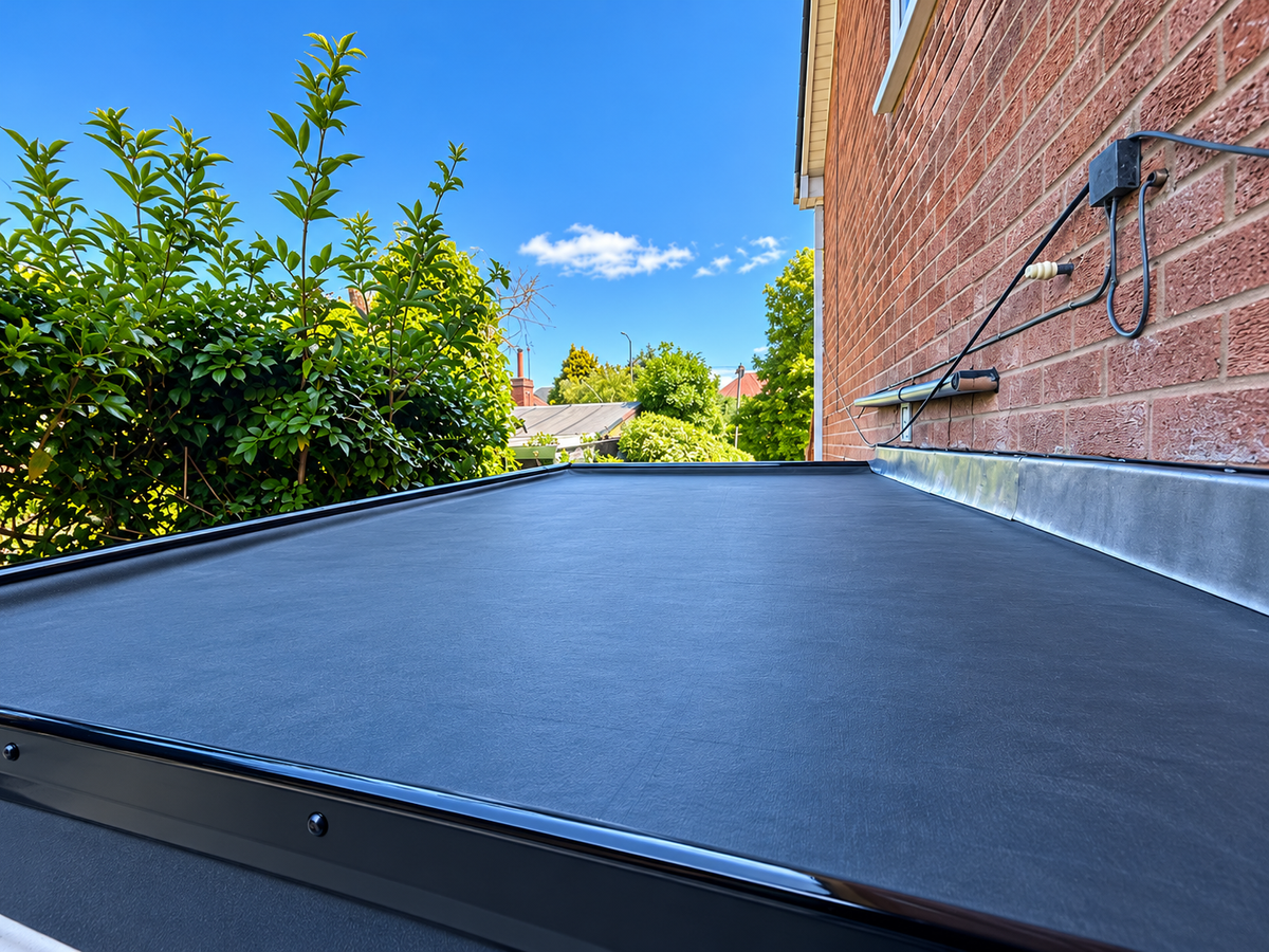 A seamless hard-wearing flat-roof finish