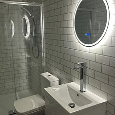 Bathroom sink and mirror