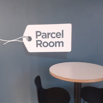 Parcel room wall mural