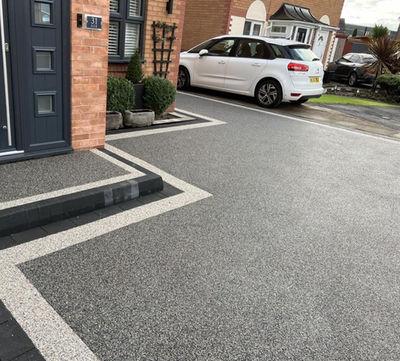 Front drive paving