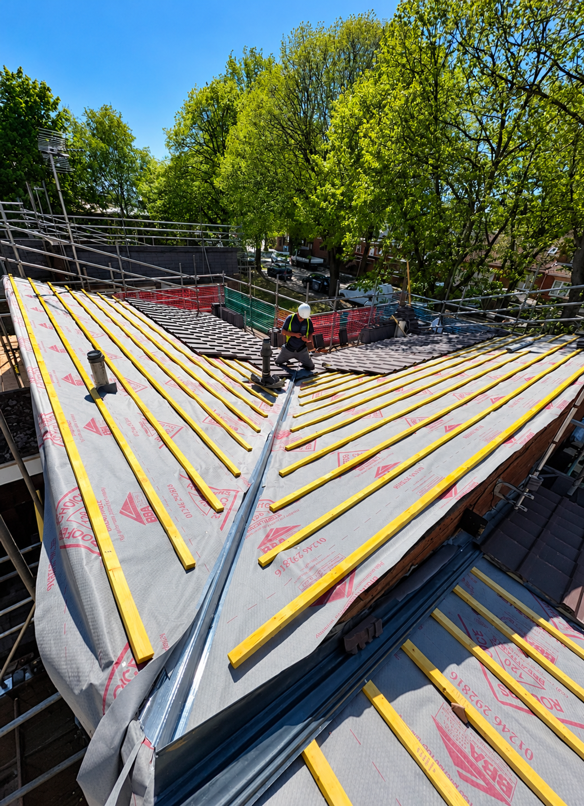 Plan the reroof around the whole property