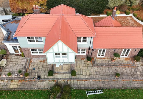 Roof drone view