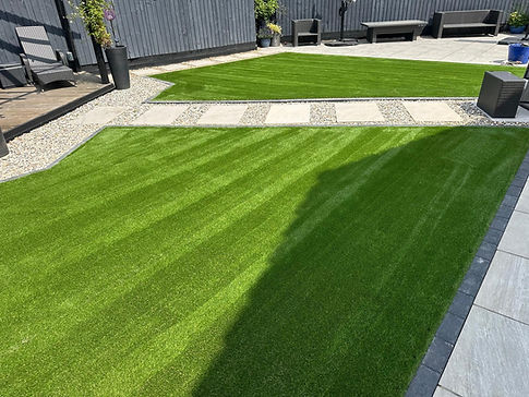 New garden path with gravel