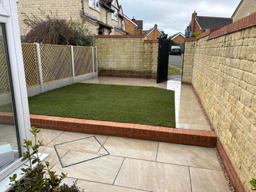 step up Astro turf area