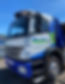 blue sky front of lorry