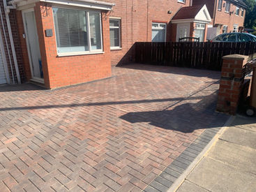 Brick effect patio