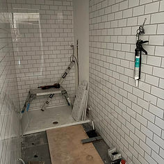 Bathroom being installed