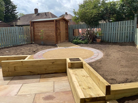 New planters and decking installation