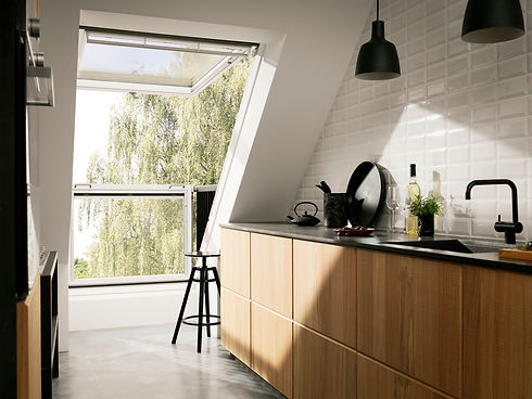 Kitchen balcony window