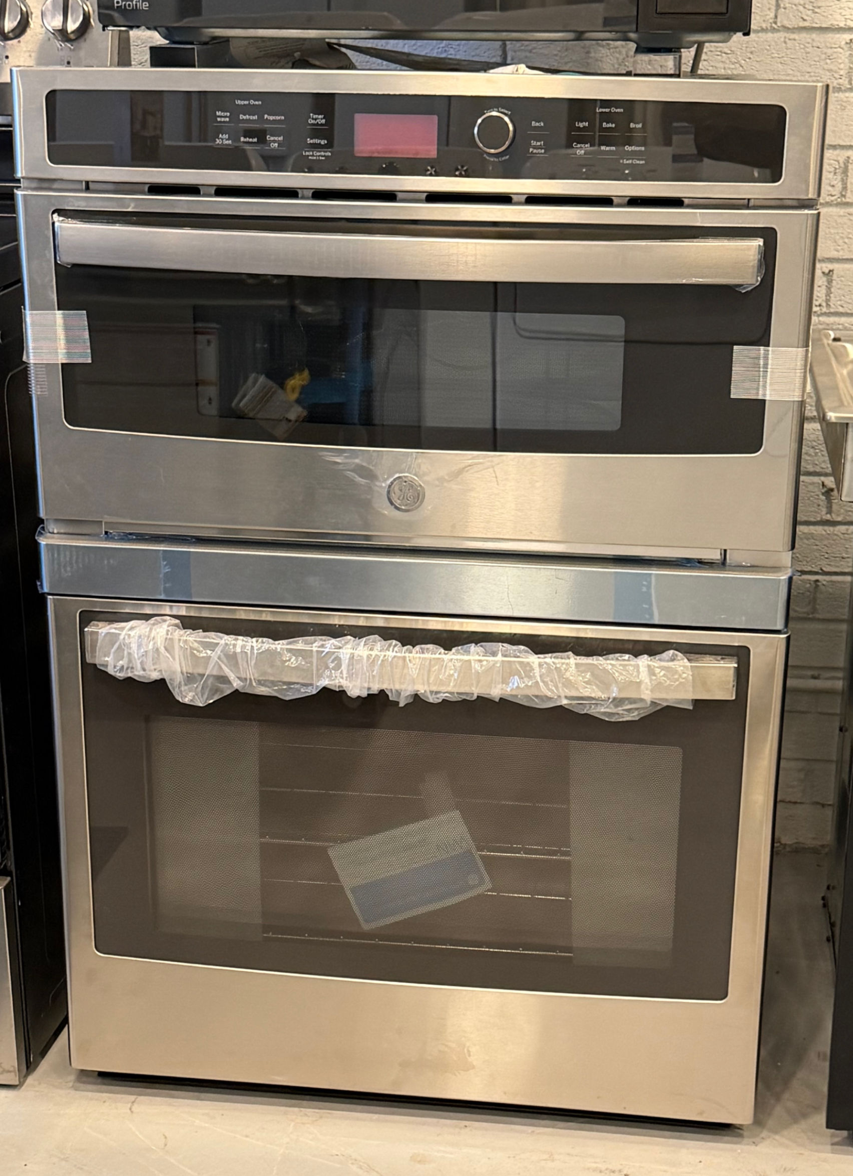 GE 30 inch Self-cleaning Microwave Wall Oven Combo ( Stainless steel )
