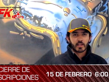 Cierre de inscripciones Fecha 1