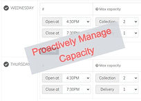 For the first time we can proactively set and manage the number of delivery and collection slots in every time period.