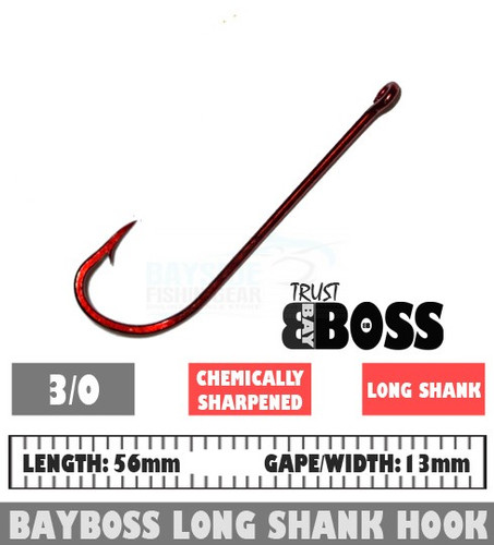 Long Shank Red Hooks 3/0 | bayboss tackle