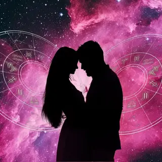 A couple in the stary sky