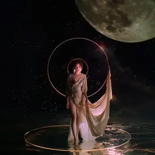 woman in a celestial circle