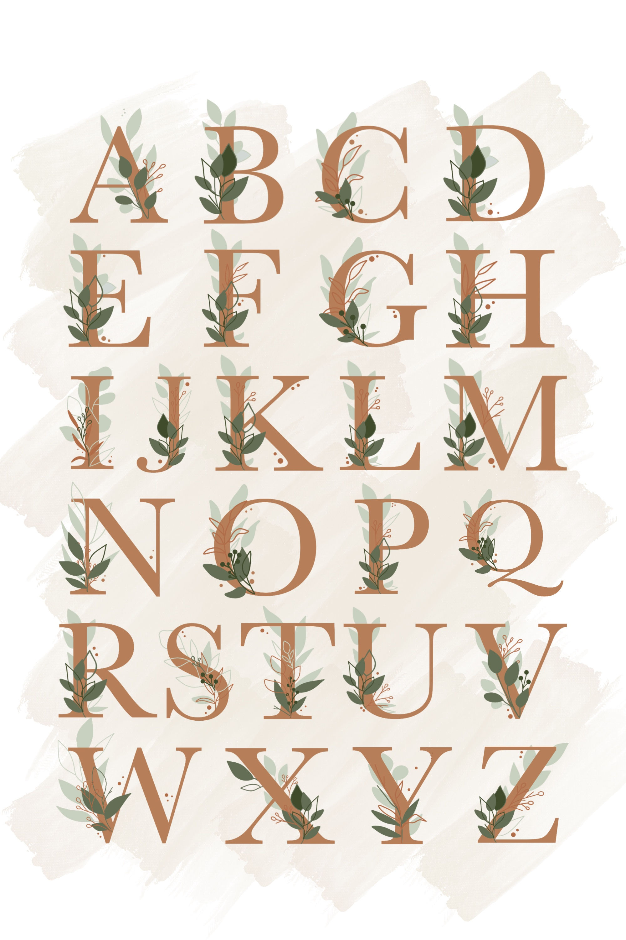 Full Floral Alphabet