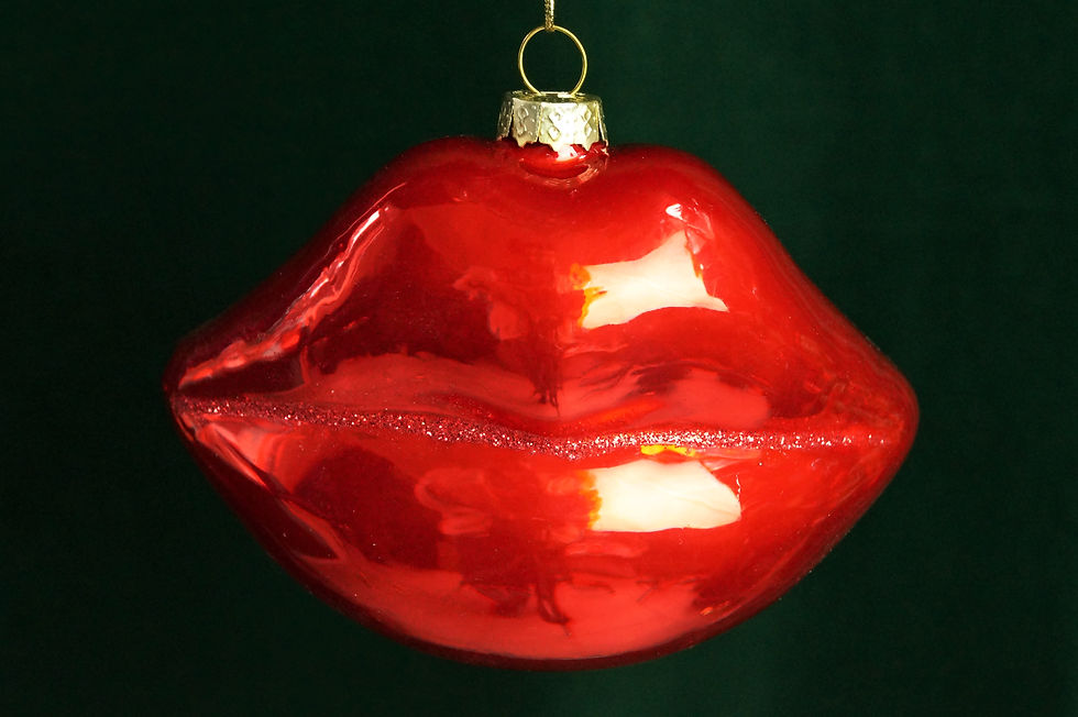 Extragroße Rote Lippe - spektakulärer Christbaumschmuck