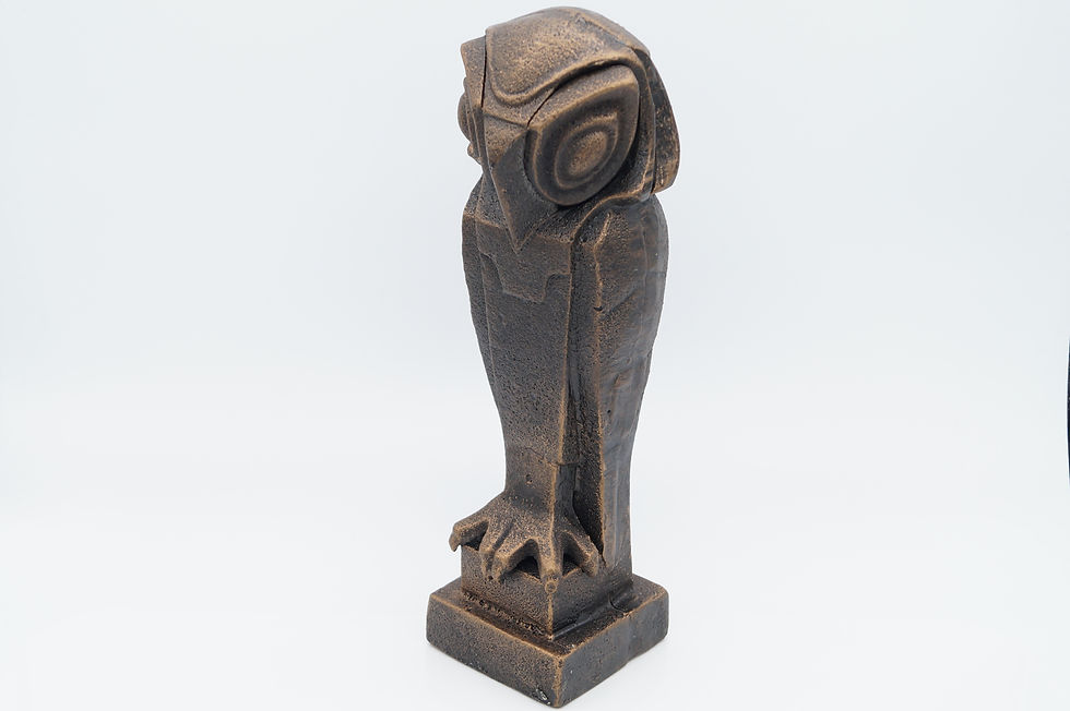 Miniaturbild: Herrschaftliche Eulenskulptur aus Eisen im Art Déco
