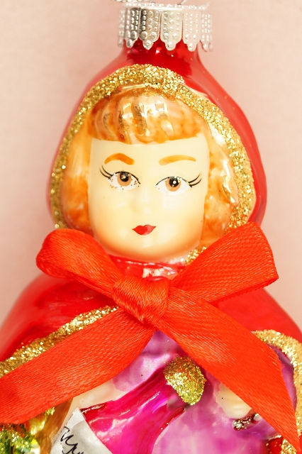 Miniaturbild: Rotkäppchen – mundgeblasener und handbemalter Christbaumschmuck