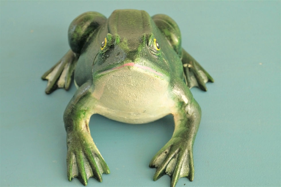 Miniaturbild: Handbemalter Frosch aus Gusseisen