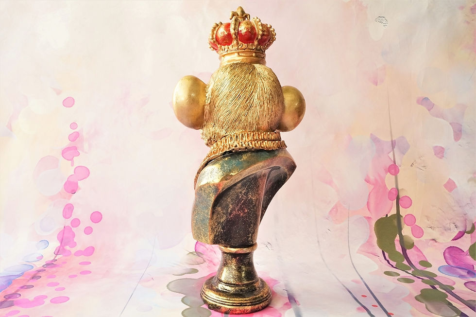 Miniaturbild: Exquisite, handbemalte Affenbüste – Höhe ca. 35 cm