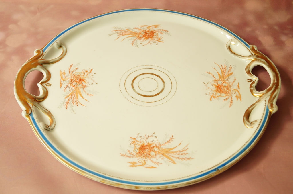 Riesige Biedermeierplatte der Gebrüder Haidinger