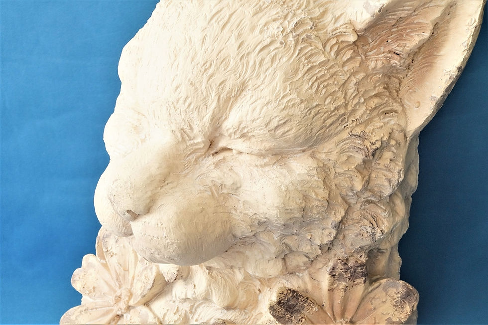 Miniaturbild: EIN HALBER METER HOCH! Extravagante, riesige Katzenbüste im herrlichen Brocante