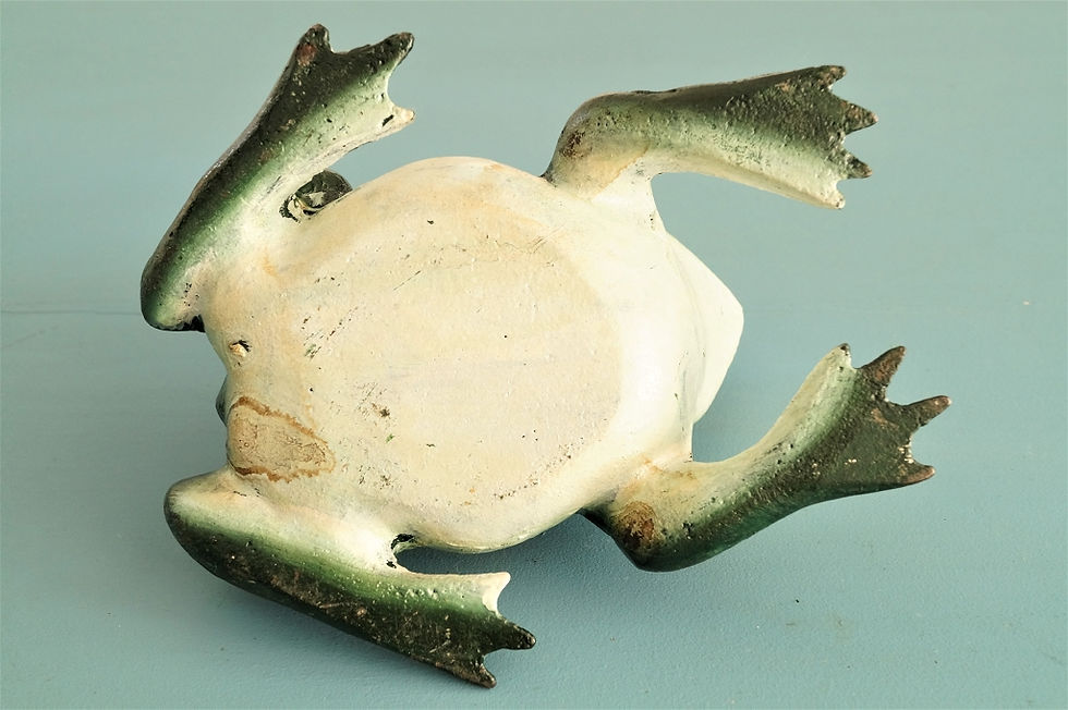 Miniaturbild: Handbemalter Frosch aus Gusseisen