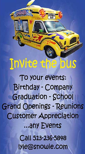 snowie bus invitation