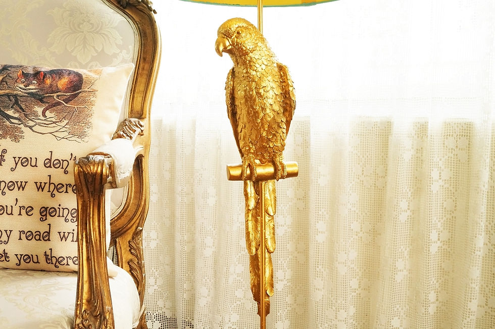 Miniaturbild: Extravagante und edle Papagei Stehlampe – Höhe ca. 120,5 cm