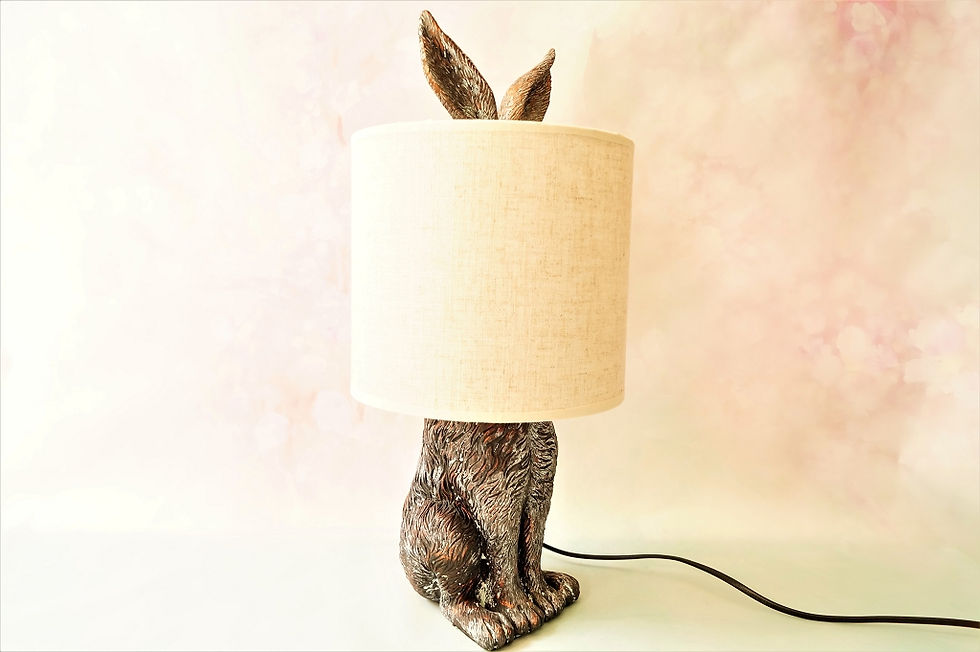 Miniaturbild: Besondere Tischlampe in Form eines Hasen - natur -  Höhe ca.: 45 cm