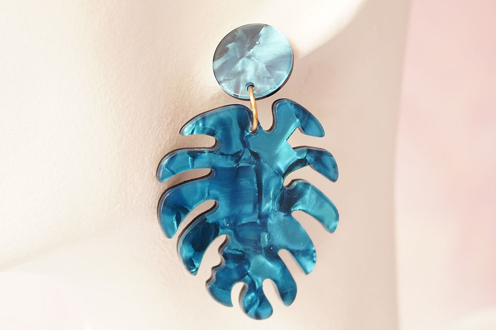 Ohrring aus angesagtem Acryl – ca. 6 cm lang