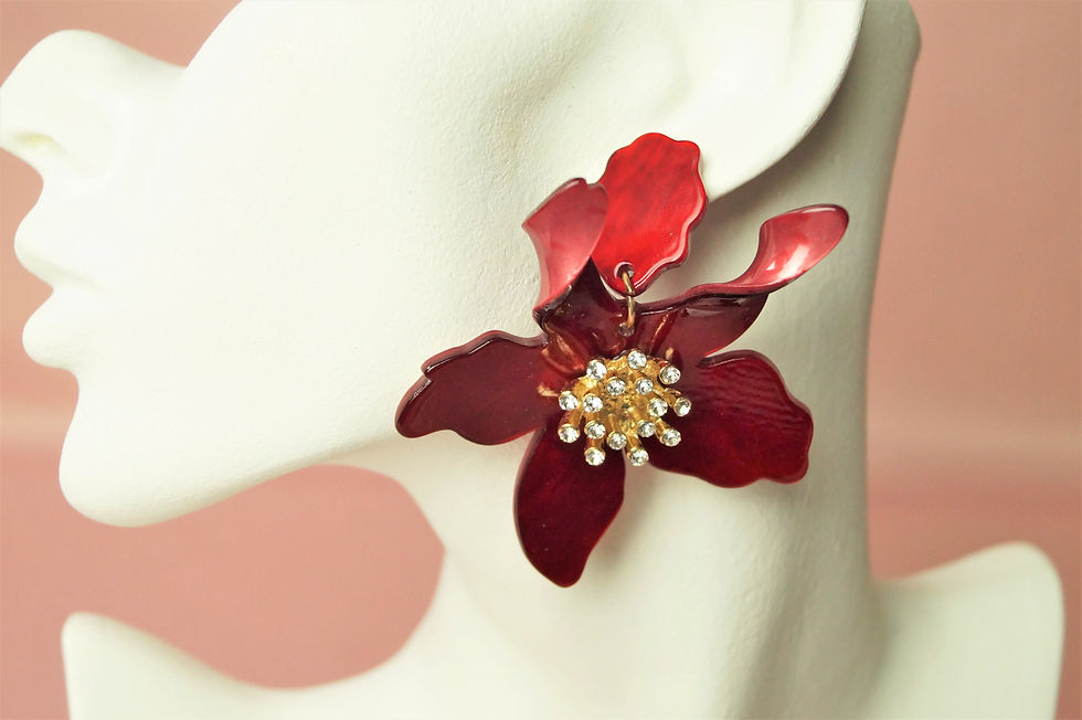 Extravagante Ohrringe aus leichtem Acryl