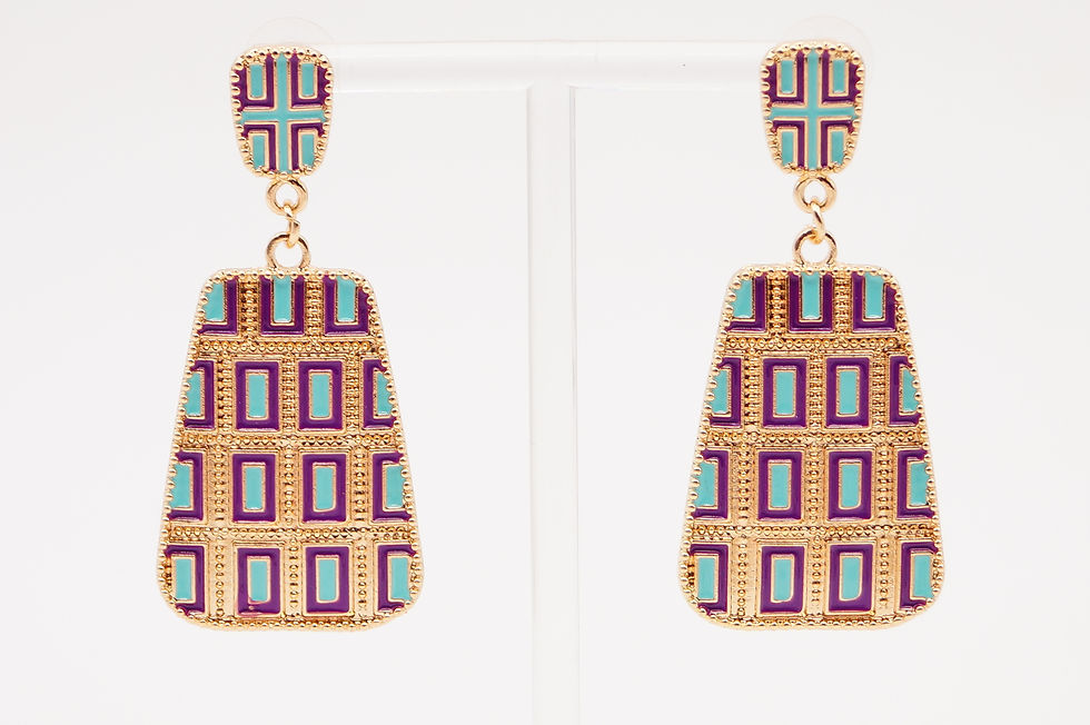 Ohrringe im angesagten, geometrischen Design  – ca. 6,2 cm lang