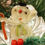 Miniaturbild: Alte Weihnachtsdekoration mit Schneemann – ca. 6 cm hoch