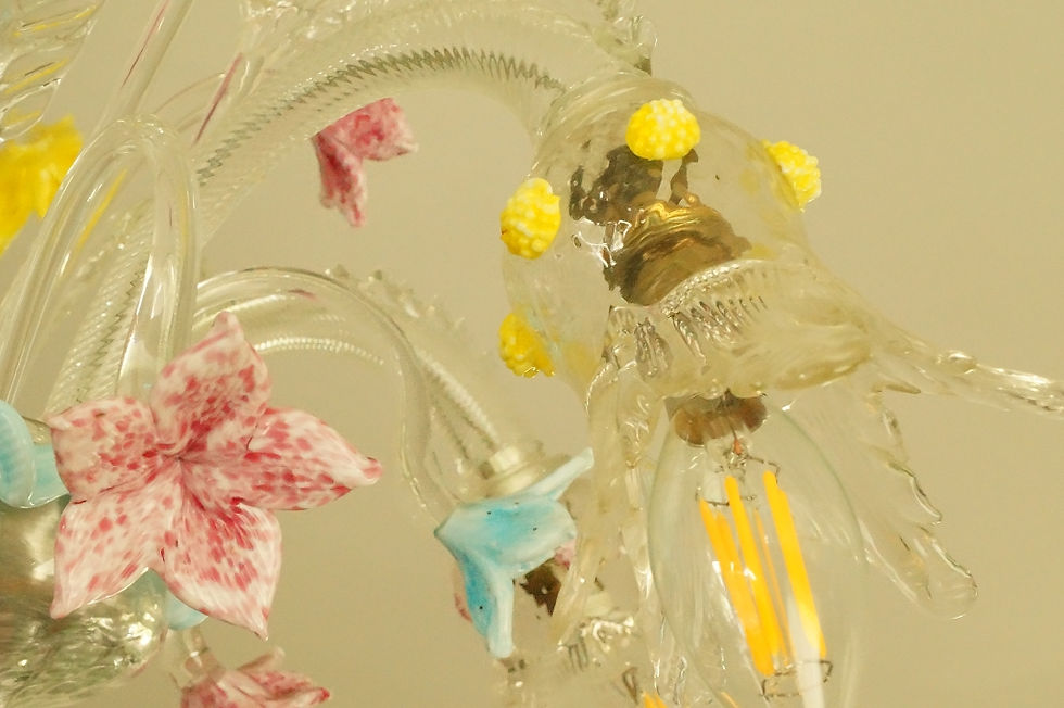 Miniaturbild: UNIKAT! MUNDGEBLASEN & ORIGINAL MURANO! Luster mit 6 Armen