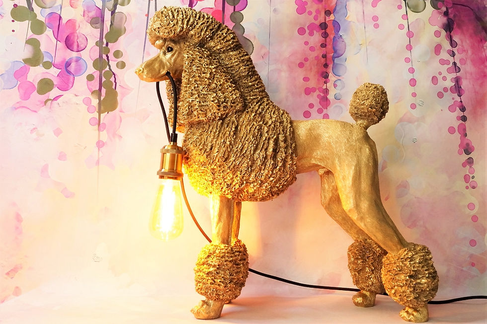 Miniaturbild: Große, herrschaftliche und extravagante Pudellampe -  Höhe 59,5 cm!