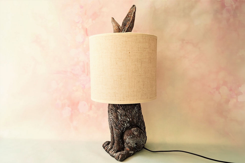 Miniaturbild: Besondere Tischlampe in Form eines Hasen - natur -  Höhe ca.: 45 cm