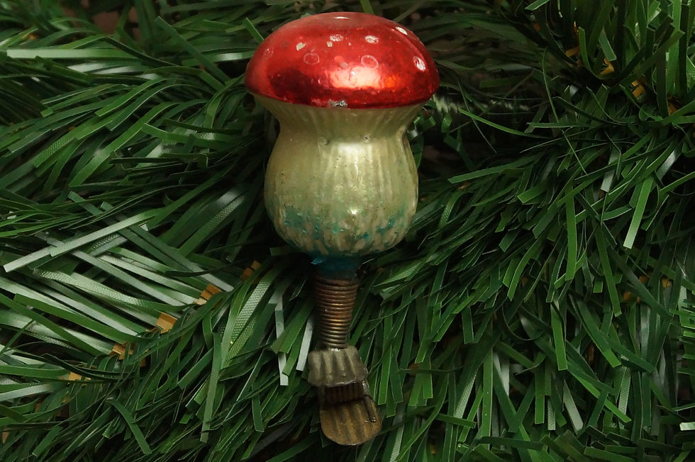 Miniaturbild: Uralter, seltener Vintage Klemm Fliegenpilz – Höhe ca. 7,5 cm