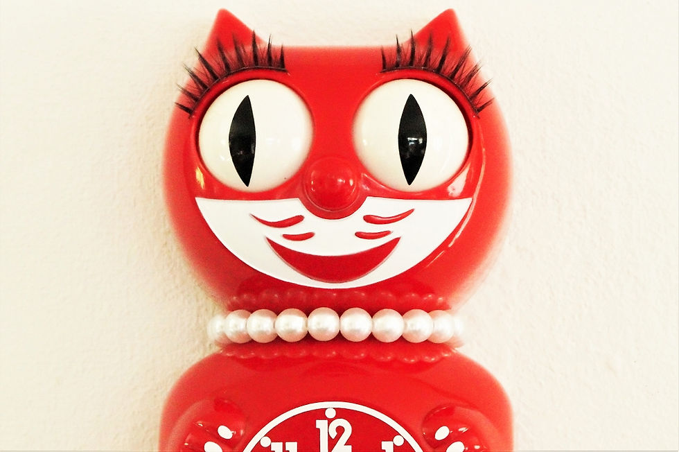 LADY Kit-Cat Klock - LIMITED EDITION: Scarlet Red - Höhe ca. 39,5 cm