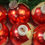 Miniaturbild: 7 rote Vintagekugeln aus Glas West Germany – ca. 6,5 cm hoch