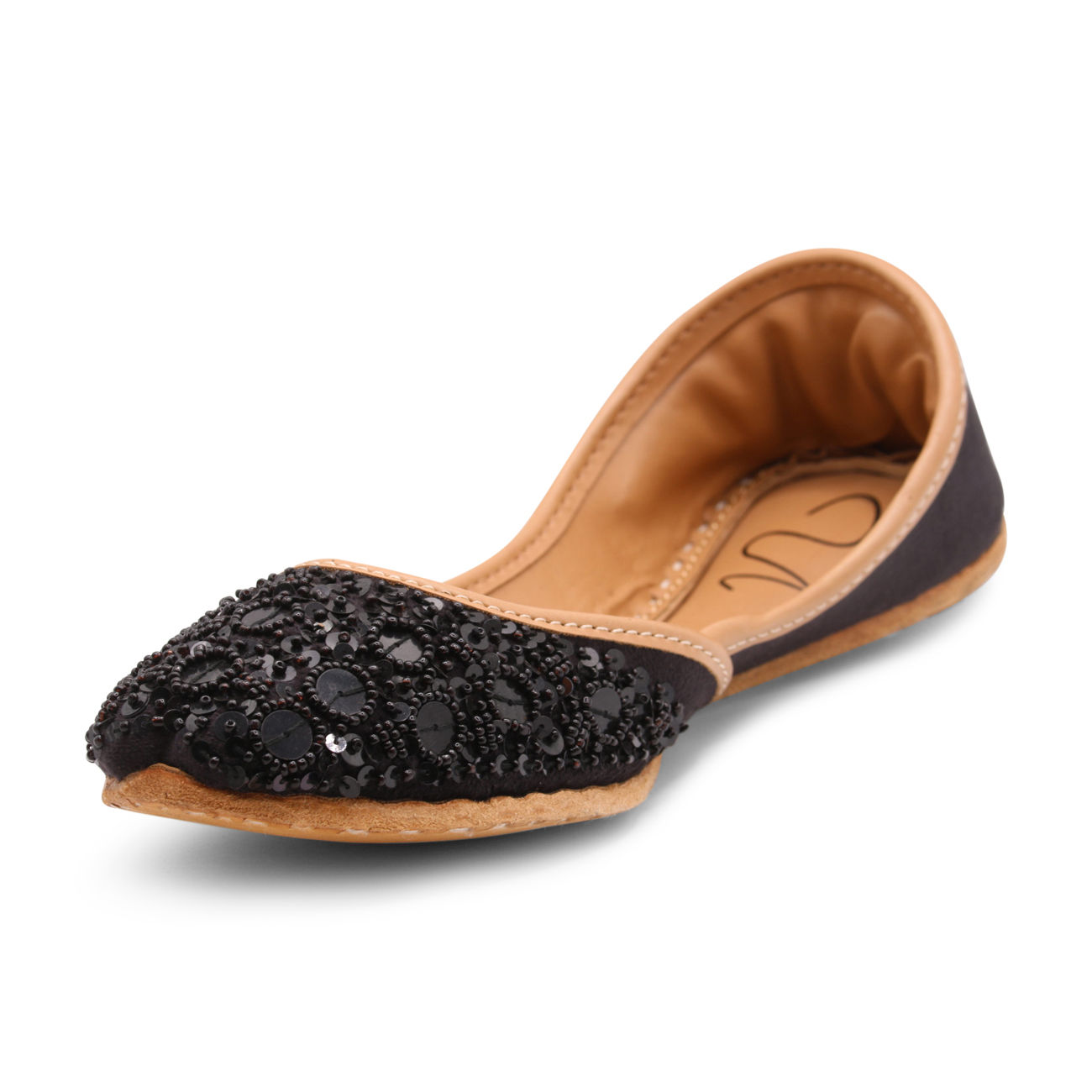 Black Khussa | Indian Wedding Flats | Ujaala