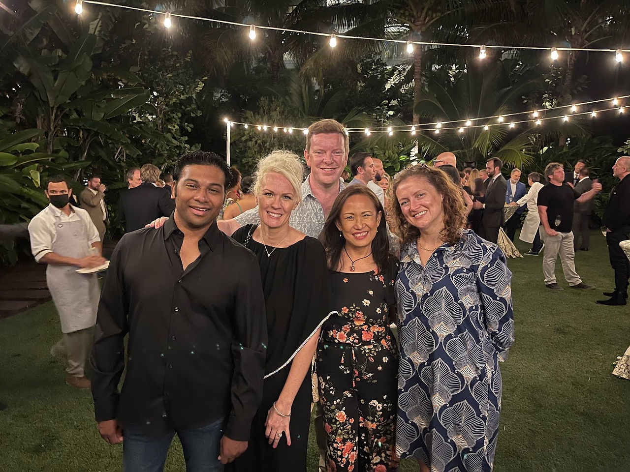 With the friendly foursome