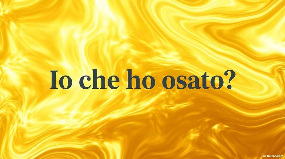 settima immagine: un giuramento taciuto, titolo su fondo onde color oro