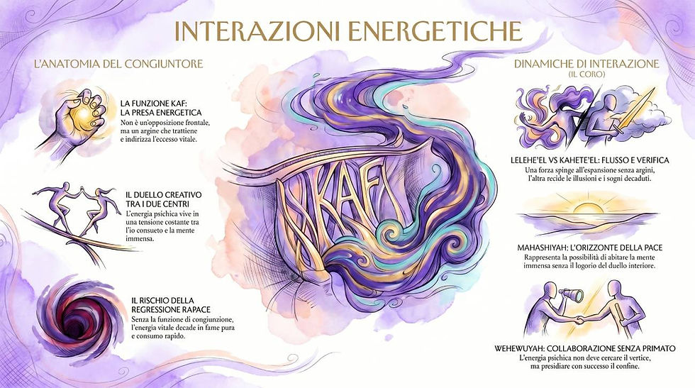 Infografica Angelo 7 'Aka'aYaH: Interazioni energetiche