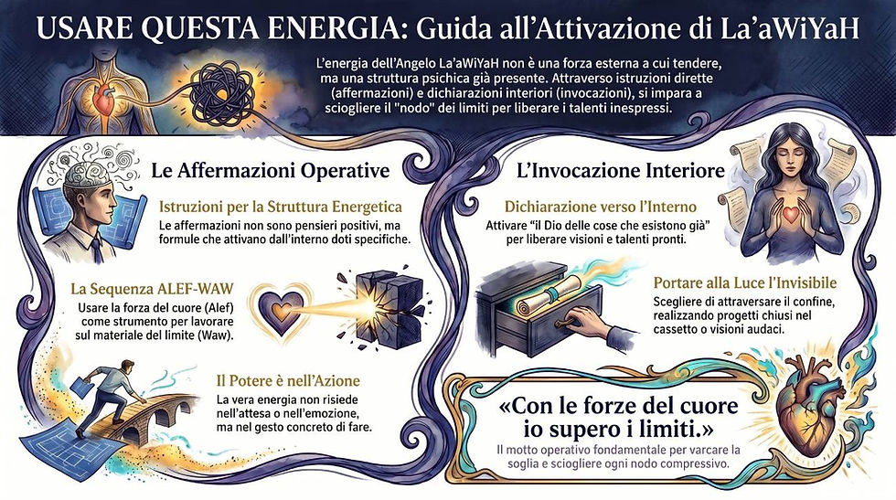 Infografica Angelo #11 LaʼaWiYaH: USARE QUESTA ENERGIA