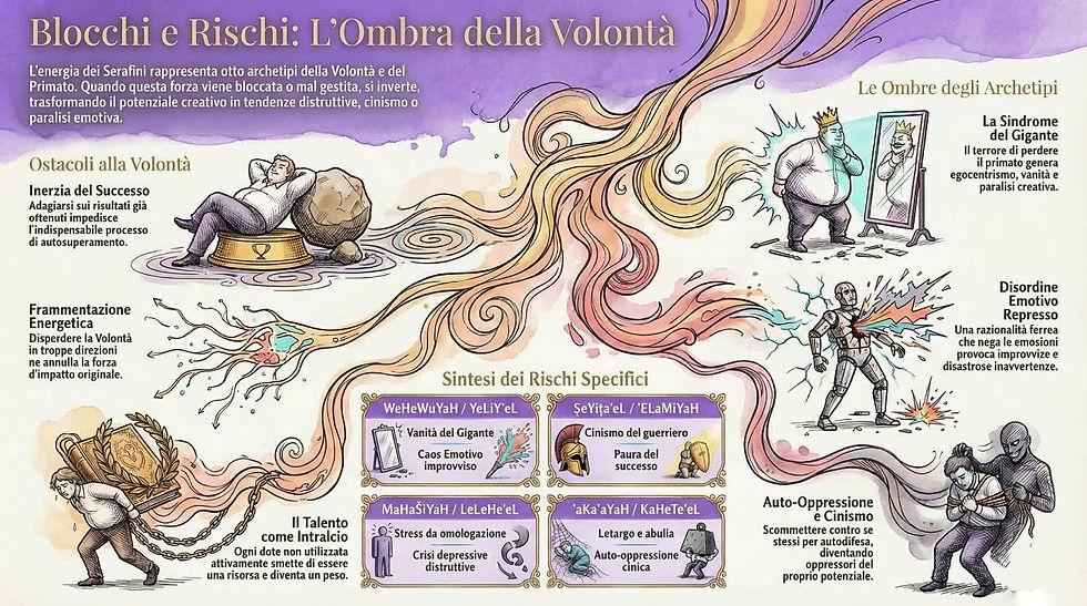 05Infografica Coro Dei Serafini: Blocchi e Rischi dell'energia serafinica