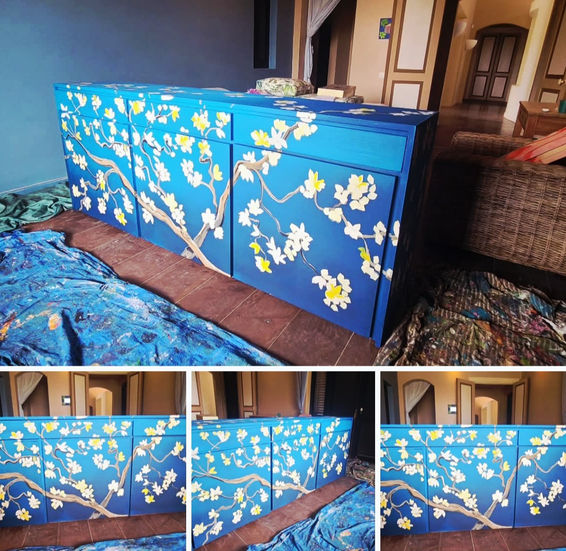 customized decor piece with Japanese three