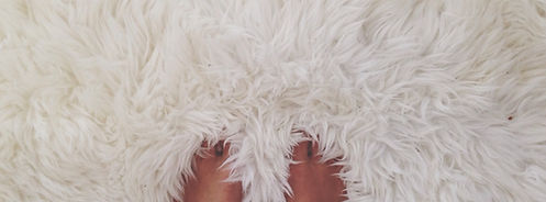 Flokati rug with spots removed